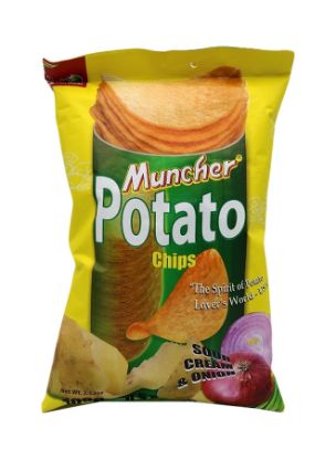 Picture of Muncher Chips Potato Sour Cream And Onion 100gm