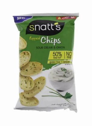 Picture of Snatt'S Popped Potato Chips With Sour Cream And Onion Flavor 75gm