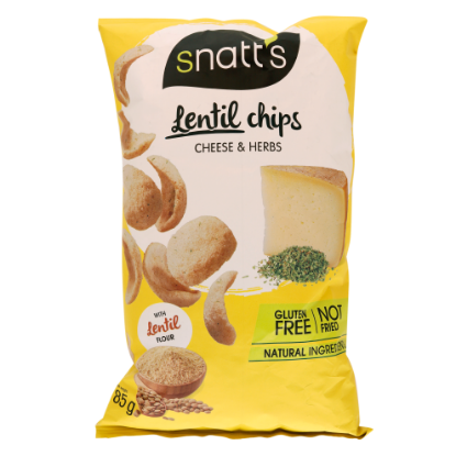 Picture of Snatt's Lentil Chips Cheese & Herbs 85gm