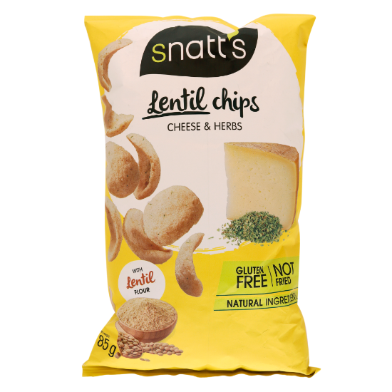 Picture of Snatt's Lentil Chips Cheese & Herbs 85gm