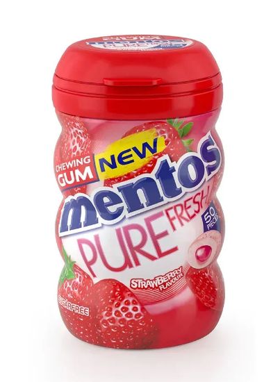 Picture of Mentos Pure Fresh Chewing Gum Strawberry 87.5gm