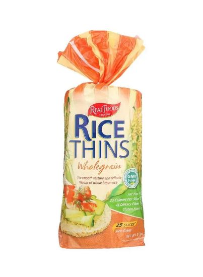 Picture of Real Foods Rice Thins Wholegrain 150gm