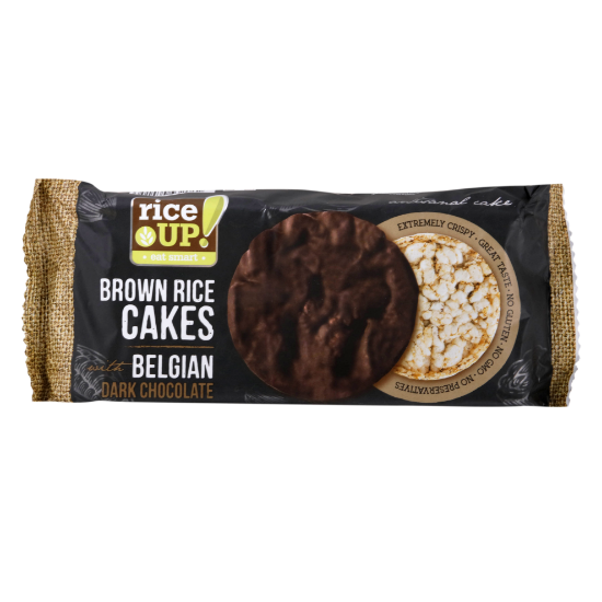 Picture of Rice Up Brown Rice Cake Belgian Dark Chocolate 90gm