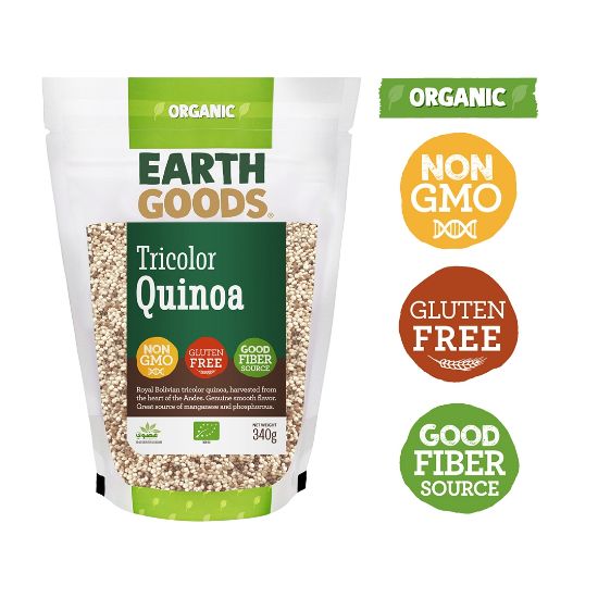 Picture of Earth Goods Organic Tricolour Quinoa 340gm