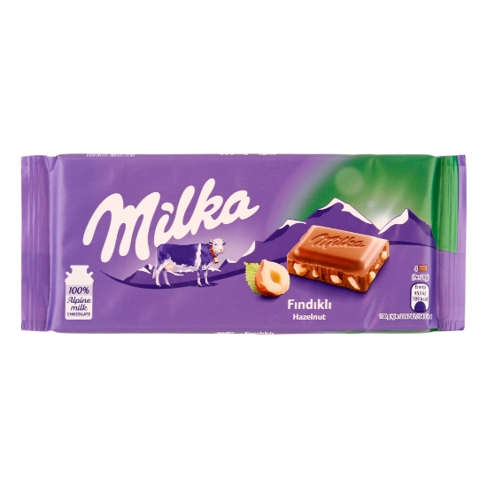 Picture of Milka Hazelnut Filled Chocolate Bar 100gm