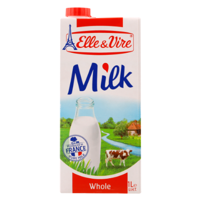 Picture of Elle & Vire Lait Ecreme Whole Milk, 1ltr