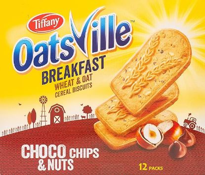 Picture of Tiffany Oatsville Breakfast Choco Chips & Nuts Biscuits 50gm