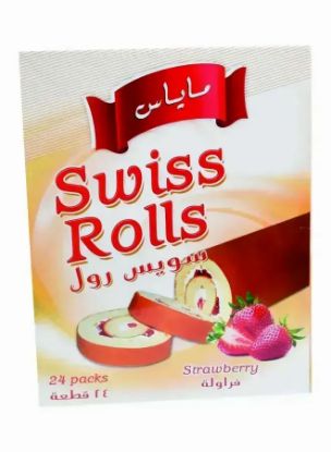 Picture of Maya'S Cake Swiss Roll Strawberry 30gm