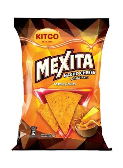 Picture of Kitco Mexita Chips Tortilla Nacho Cheese 180gm