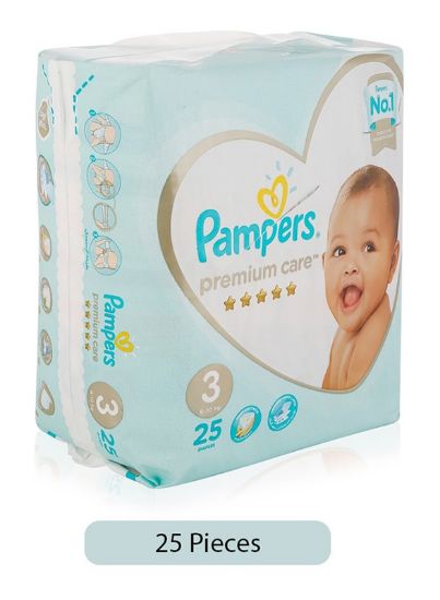 Picture of Pampers Premium Baby Care Medium 3 6-10kg 25's