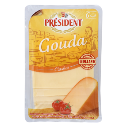 Picture of President Gouda Cheese Classics Slices, 150gm