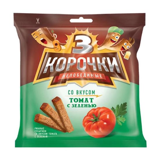 Picture of 3 Korochki Croutons With Tomatoes & Herbs 40gm