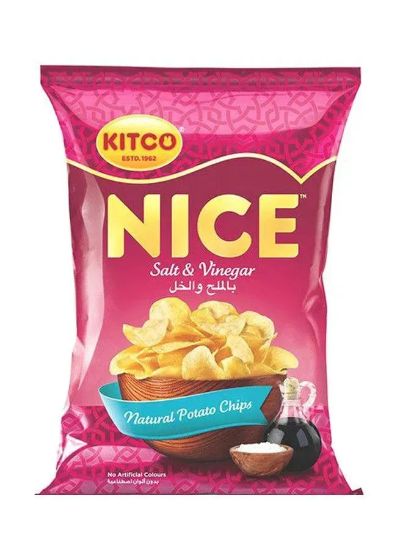 Picture of Kitco Nice Natural Potato Chips Salt & Vinegar 170gm