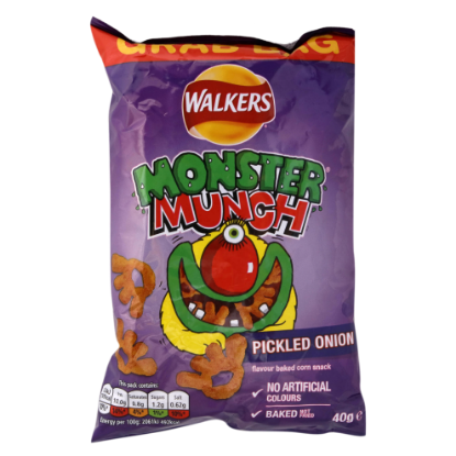 Picture of Walkers Monster Munch Pickled Onion Corn Snack 40gm