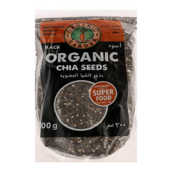 Picture of Organic Larder Organic Black Chia Seeds 300gm