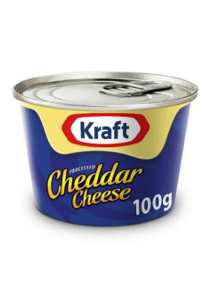 Picture of Kraft Processed Cheddar Cheese Tin, 100gm