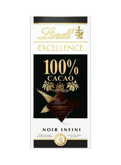 Picture of Lindt Excellence 100% Dark Chocolate Bar 50gm