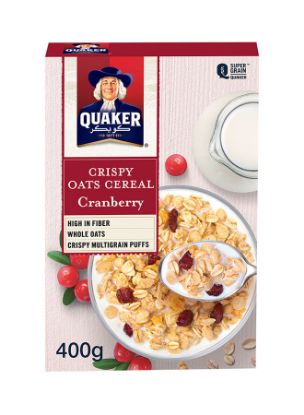 Picture of Quaker Cripsy Oats Cereal Cranberry 400gm