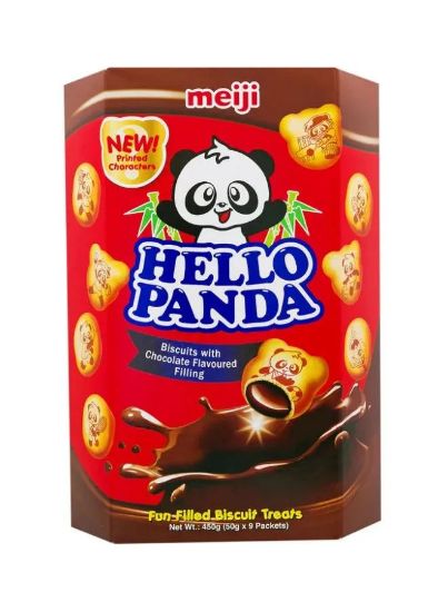 Picture of Meiji Hello Panda Biscuits With Chocolate Falvoured 450gm