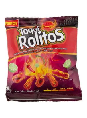 Picture of Taqui Rolitos Hot Chilli Chips 28gm