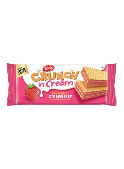 Picture of Tiffany Crunch N' Cream Crunchiest Strawberry Wafers 135gm