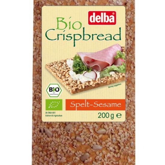 Picture of Delba Organic Spelt Sesame Crisp Bread 200gm