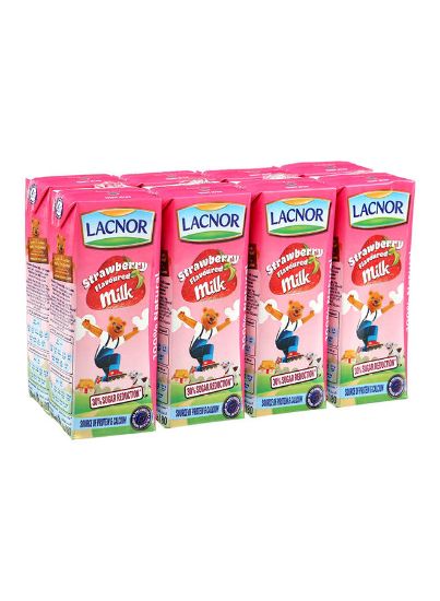 Picture of Lacnor Flavoured Milk Strawberry (8x180ml)