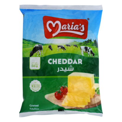 Picture of Maria's Cheese Cheddar White Shredded, 150gm