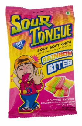 Picture of Sour Tongue Soft Chew Rainbow Bites 100gm