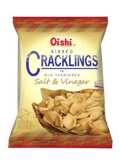 Picture of Oishi Ribbed Crackling Salt and Vinegar 50gm