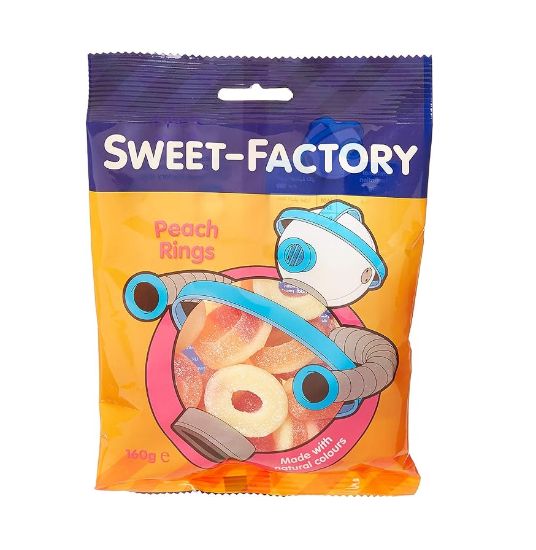 Picture of Sweet Factory Candy Peach Rings 160gm