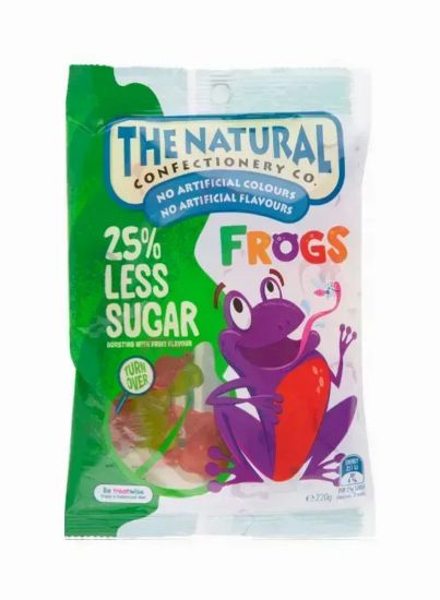 Picture of The Natural Confectionery Company Frogs Less Sugar 220gm