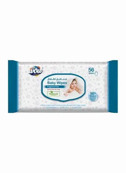 Picture of Wow Baby Wipes 56's