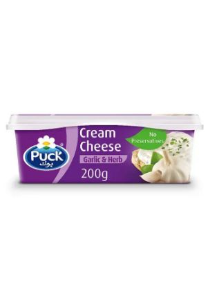 Picture of Puck Garlic And Herbs Natural Cream Cheese, 200gm