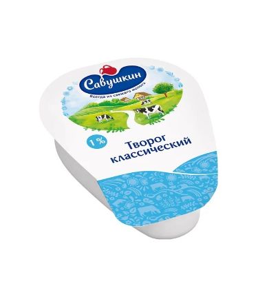 Picture of Savushkin 1% Fat Cottage Cheese, 200gm