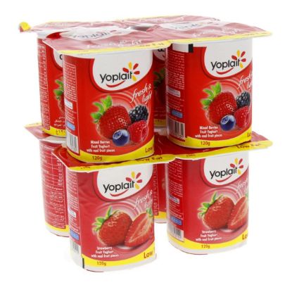 Picture of Yoplait Yogurt Fruit Flavor Low Fat Assorted, 8x120gm