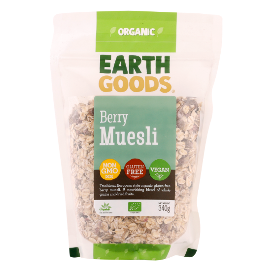 Picture of Earth Goods Organic Berry Museli Gluten Free 340gm