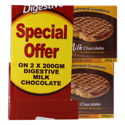 Picture of Mcvities Digestive Milk Chocolate 2X200gm