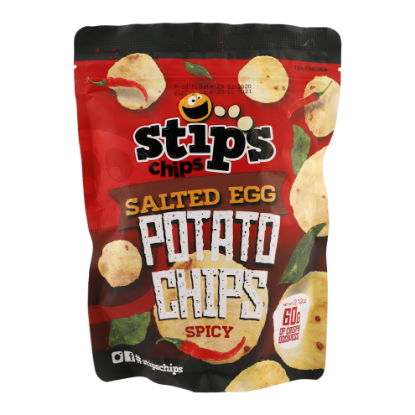 Picture of Stips Chips Salted Egg Potato Chips Spicy 60gm