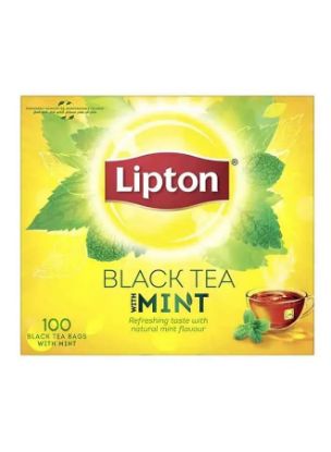 Picture of Lipton Black Tea With Mint 100 Tea Bags