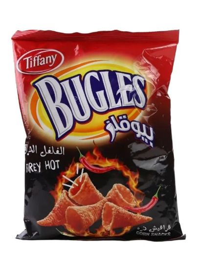 Picture of Tiffany Chips Bugles Fiery Hot 125gm