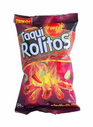 Picture of Taqui Rolitos Hot Chili Chips 56gm