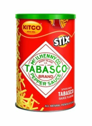 Picture of Kitco Potato sticks Chips Stix Tabasco pepper Sauce 45gm