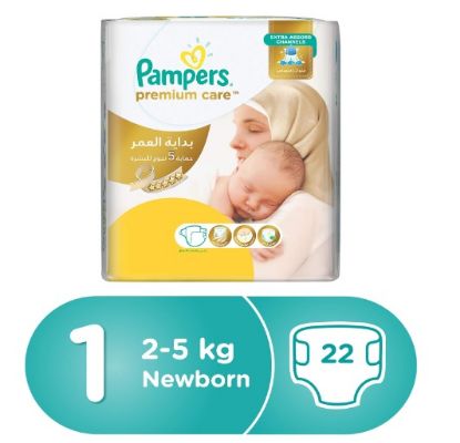 Picture of Pampers Premium Care Diaper New Born Size 1 2-5kg 22's