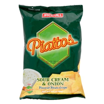 Picture of Jack 'N Jill Piattos Sour Cream & Onion Flavored Potato Chips 85Gm