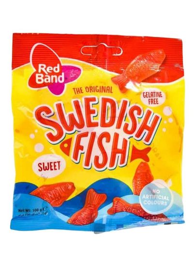 Picture of Red Band Swedish Fish Candy 100gm