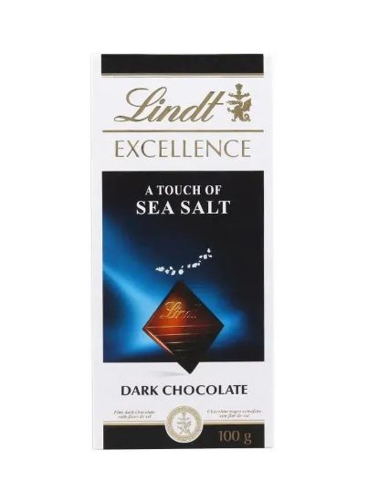 Picture of Lindt Excellence Dark Chocolate Sea Salt 100gm