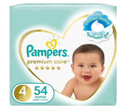 Picture of Pampers Premium Baby Care Large 4 9-14kg 54's