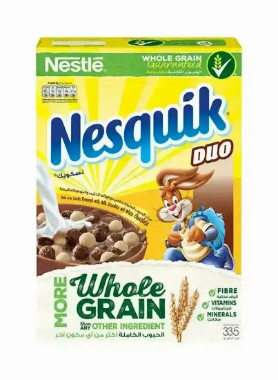 Picture of Nestle Nesquick Cereals Duo Milk & White Chocolate 335gm