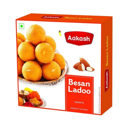 Picture of Aakash Sweet Laddu Besan Vegetarian 900gm